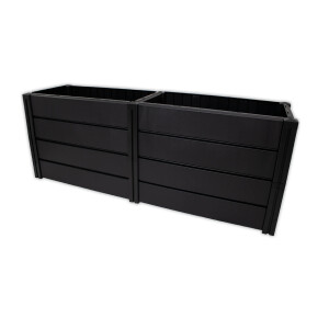 KHW | Hochwertiges Hochbeet | Demeter XL | schmal | platzsparend | 158 × 44 × 61 cm - 392 Liter | ideal für Urbane Gärten | nachhaltiges Gärtnern | fördert gesunde Ernten | Made in Germany