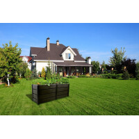 KHW | Hochwertiges Hochbeet | Demeter XL | schmal | platzsparend | 158 × 44 × 61 cm - 392 Liter | ideal für Urbane Gärten | nachhaltiges Gärtnern | fördert gesunde Ernten | Made in Germany