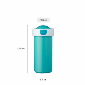 Mepal - Verschlussbecher Campus - Trinkbecher Little Dutch - Auslaufsicherer Wasserflasche für Kinder - Wiederverwendbarer Becher - BPA-frei & Spülmaschinenfest - 300 ml - Little Farm