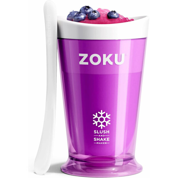 Zoku Slush & Shake Maker 235 ml | Slushie- & Shakebereiter für gefrorene Desserts | schnelle Zubereitung in 7 Minuten | kompakt & leicht zu reinigen | lila