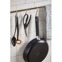 Fiskars Geflügelschere mit gebogenen Profilklingen, Edelstahl, Länge: 23 cm, Für Rechts- und Linkshänder, Schwarz/Silber, Essential, 1023819