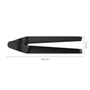 Fiskars Knoblauchpresse mit ausklappbarem Gittereinsatz und Schaber, Länge: 16 cm, Kunststoff/Metall, Functional Form, Schwarz, 1028361