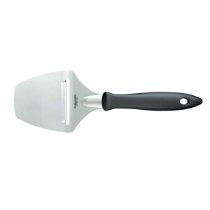 Fiskars Käsehobel mit rostfreier Stahlklinge, Kunststoff/Edelstahl, Länge: 21,5 cm, Essential, Schwarz/Silber, 1065587, Metallic