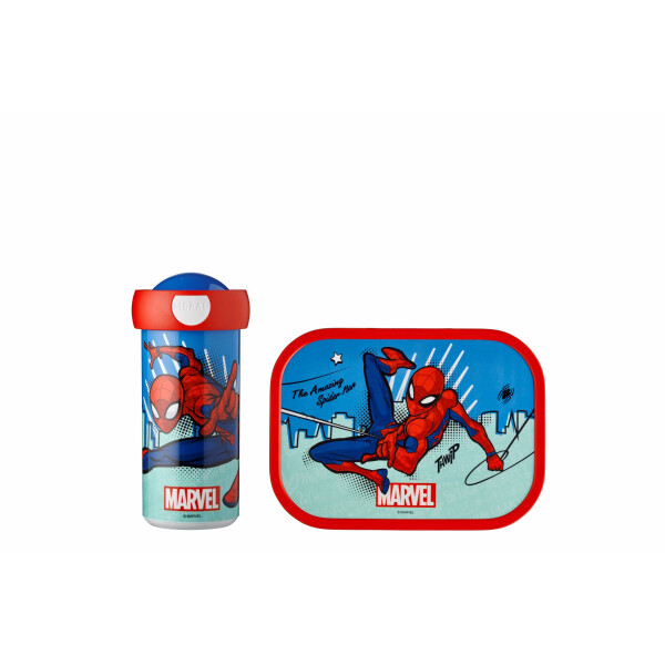 Mepal - Lunch-Set Campus - Lunch-Set für Kinder mit Verschlussbecher & Lunch Box - Lunch-Set für die Schule oder Unterwegs - Spülmaschinenfest & BPA-frei - 300 ml + 750 ml - Spiderman
