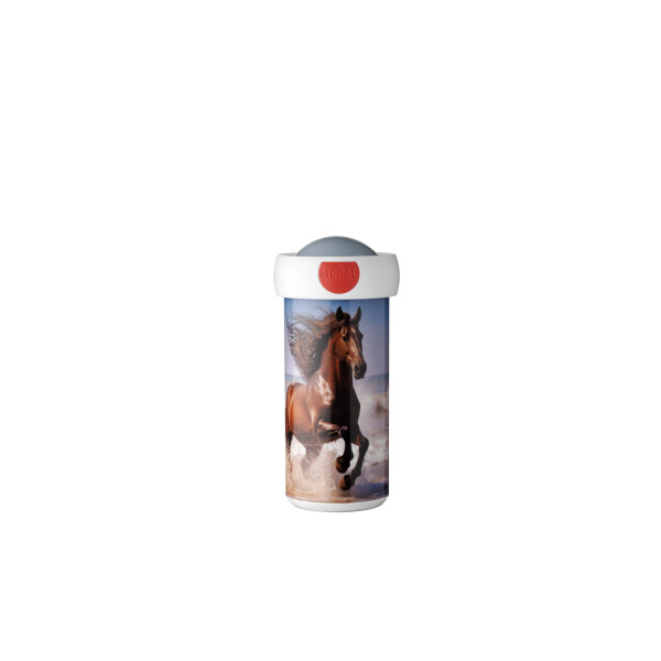 Mepal - Verschlussbecher Campus - Trinkbecher - Auslaufsicherer Wasserflasche für Kinder - Wiederverwendbarer Becher - BPA-frei & Spülmaschinenfest - 300 ml - Wild Horse