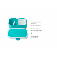 Mepal Brotdose Kinder - Bento Box Kinder - Brotdose Kinder mit Fächern & Gabel - Meal Prep Box mit Clip-Verschluss - BPA-frei & Spülmaschinenfest - 750 ml - Wild Horse