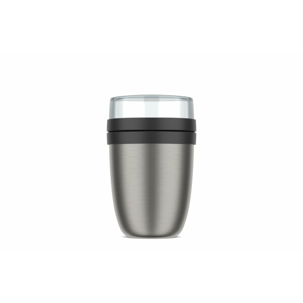Mepal - Thermobehälter Ellipse - Thermo Lunchpot - Praktischer Joghurtbecher & Suppenbecher zum Mitnehmen - 6-8 Stunden heiß & 12 Stunden kalt - 500 + 200 ml - Nordic black