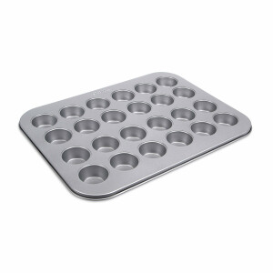 Städter We Love Baking Backform Muffin - Mini, Metall, Silber, 35 x 27 cm