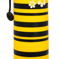 Legami - Kawaii Federmäppchen für die Schule 2 in 1 aus weichem Silikon, Bee-Thema, Stifthalter für den Tisch, Reißverschluss, Stifte Buntstifte, Filzstifte, H 21,5 cm