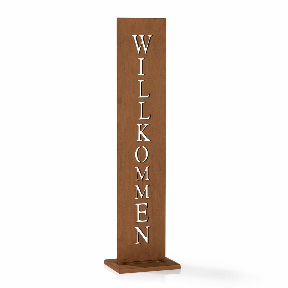 EASYmaxx Garten Deko Standschild - Willkommen | Gartens&auml