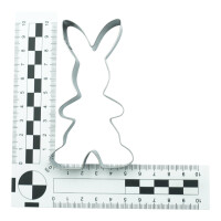BekkiB - Ausstecher "Hase" - ca. 10 x 5,5 cm - Spülmaschinengeeignete Ausstechform aus Edelstahl - Zum Backen von Plätzchen und Lebkuchen - 8396