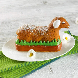 ORIGINAL KAISER | Vollbackform Lamm 700 ml | 3D Lammform 2.0 | Kuchenform für Ostern | Motivbackform mit Silikonklammern | antihaftbeschichtet & auslaufsicher