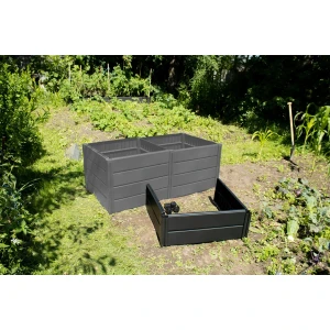 KHW | Demeter-Erweiterungsset für Hochbeet | modulare Erweiterung | Inhalt 168 Liter, 82 x 82 x H 31 cm | einfache Montage | ideal zur Optimierung urbaner Gärten | Made in Germany