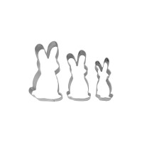 Städter - Premium Ausstechform - Hasenfamilie 3-tlg - Einzigartiger Ausstecher - Perfekt für Kreative Backkreationen für Ostern