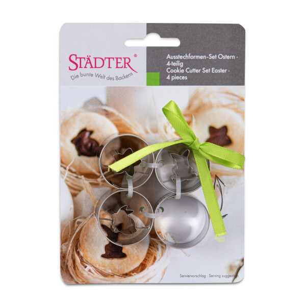 Städter - Premium Ausstechform - Ostern mini 4-tlg - Einzigartiger Ausstecher - Perfekt für Kreative Backkreationen für Ostern