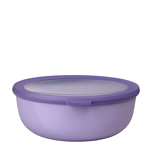 Mepal - Multi Bowl Cirqula Round - Vorratsdose mit Deckel - Geeignet als Luftdichte Aufbewahrungsbox für den Kühlschrank, Mikrowellengeschirr & als Frischhaltedosen - 2250 ml - Nordic Lilac