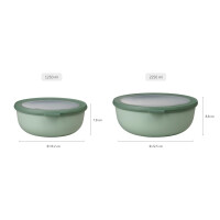 Mepal - Multi Bowl Cirqula Round - Vorratsdose mit Deckel - Geeignet als Luftdichte Aufbewahrungsbox für den Kühlschrank, Mikrowellengeschirr & als Frischhaltedosen - 2250 ml - Nordic Lilac