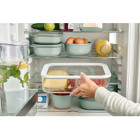 Mepal - Multi Bowl Cirqula Round - Vorratsdose mit Deckel - Geeignet als Luftdichte Aufbewahrungsbox für den Kühlschrank, Mikrowellengeschirr & als Frischhaltedosen - 2250 ml - Nordic Lilac