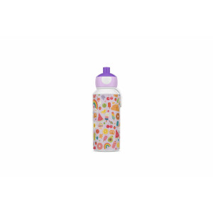 Mepal - Trinkflasche Pop-up Campus - Wasserflasche - Auslaufsichere Flasche für die Schule - Wiederverwendbar - BPA-frei & Spülmaschinenfest - 400 ml - Food Fest