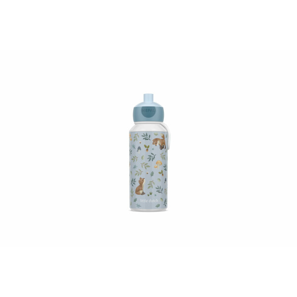 Mepal - Trinkflasche Pop-up Campus - Wasserflasche - Little Dutch - Auslaufsichere Flasche für die Schule - Wiederverwendbar - BPA-frei & Spülmaschinenfest - 400 ml - Forest Friends