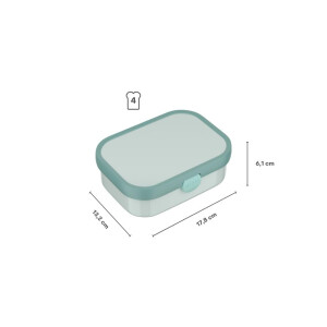 Mepal - Lunchbox Campus Little Dutch - Bento Lunchbox für Kinder - Brotdose mit Bento-Fach & Gabel - Meal Prep Box mit Clip-Verschluss - BPA-frei & Spülmaschinenfest - 750 ml - Forest Friends