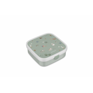 Mepal - Bento Brotdose Groß Campus Little Dutch - Bento Lunchbox für Kinder - Inklusive 2 auslaufsicheren Bento Fächern & Gabel - Bento-Fach ist mikrowellengeeignet - 2x 200 + 1250 ml - Little Farm