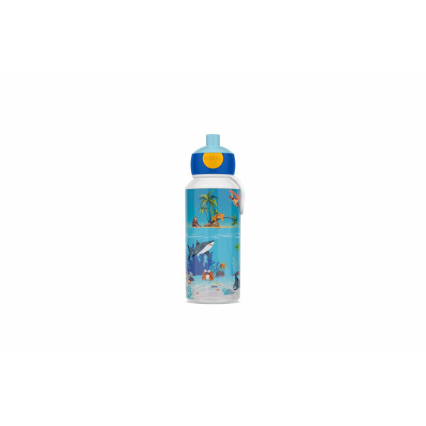 Mepal - Trinkflasche Pop-up Campus - Wasserflasche - Auslaufsichere Flasche für die Schule - Wiederverwendbar - BPA-frei & Spülmaschinenfest - 400 ml - Tropical Ocean