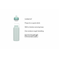 Mepal - Trinkflasche Pop-up Campus - Wasserflasche - Auslaufsichere Flasche für die Schule - Wiederverwendbar - BPA-frei & Spülmaschinenfest - 400 ml - Unicorn Glow