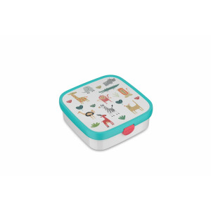 Mepal - Bento Brotdose Groß Campus - Bento Lunchbox für Kinder - Inklusive 2 auslaufsicheren Bento Fächern & Gabel - Bento-Fach ist mikrowellengeeignet - 2x 200 + 1250 ml - Animal Friends