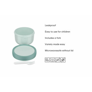 Mepal - Obstbox Campus - Snackbox für Kinder - Spülmaschinen- und mikrowellenfest - BPA-frei - 300 ml - Cool mint