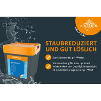 Steinbach | Poolpflege pH-Minus Granulat | Regulierung des pH-Werts | 7,5 kg | effiziente Anwendung für klares Wasser