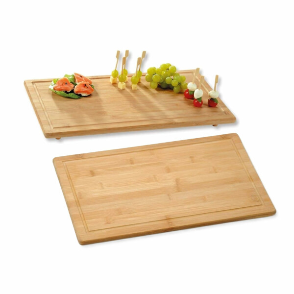 Kesper | Schneide- und Abdeckplatte Duo | aus FSC Bambusholz | je 50 x 28 x 4 cm | perfekt für Ceranfeldabdeckung