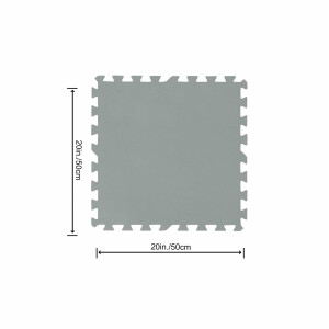 Bestway | Pool-Bodenschutzfliesen Set | XL-Pack 18 Stück á 50 x 50 cm | bis zu 4,5 m² | Grau | idealer Schutz für Pool & Rasen