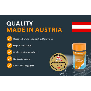 Steinbach | Poolpflege Starter-Set | Chlorgranulat 1 kg + Kristallklar flüssig 1 l | Perfektes Set zur Reinigung und Wartung | Ideal zur Erstdosierung und Schockbehandlung