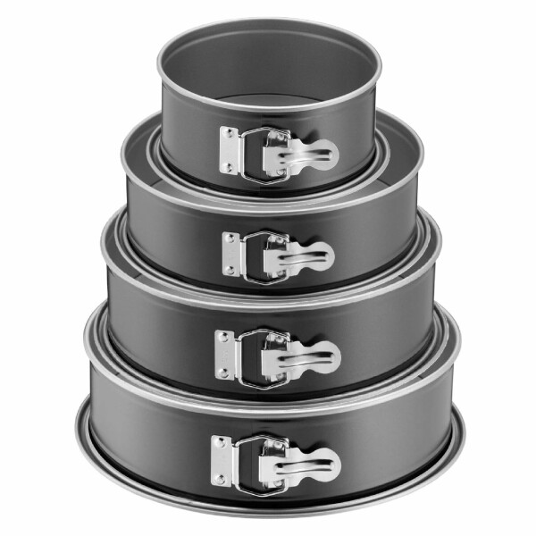 ORIGINAL KAISER | Inspiration Springform Set 4-tlg. | 18, 24, 26 & 28 cm rund | Flachboden, Backform rund, Kuchenform antihaftbeschichtet, auslaufsicher, einfaches Verschließen | Made in Germany