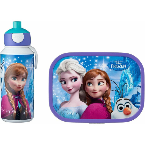 Mepal | Lunch-Set Campus | Lunch-Set für Kinder mit Pop-up Trinkflasche & Lunch Box | Lunch-Set für die Schule oder unterwegs | Spülmaschinenfest & BPA-frei | 400 ml + 750 ml | Frozen Sisters Forever