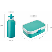Mepal | Lunch-Set Campus | Lunch-Set für Kinder mit Pop-up Trinkflasche & Lunch Box | Lunch-Set für die Schule oder unterwegs | Spülmaschinenfest & BPA-frei | 400 ml + 750 ml | Frozen Sisters Forever