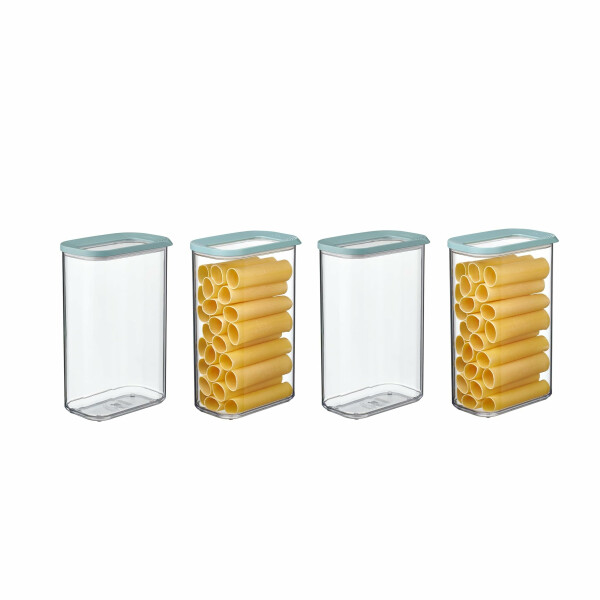 Mepal 4-teiliges Set Vorratsdosen mit Deckel - Lebensmittelbehälter Rechteckige - Küchenorganizer aus Kunststoff - Vorratsbehälter Luftdicht - 4 x 2000 ml - Nordic Green