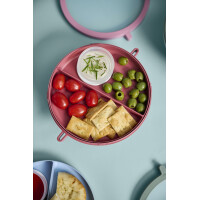 Mepal - Meal Prep Boxen Vita Set - Bento Schüssel + 3-teiliges Besteck-Set Ellipse - Brotdose mit Fächern - Extra Fach mit Deckel, Dressing-Deckel & Tablett - Bentobox - 1500 ml - Nordic Sage
