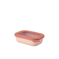 Mepal Multischüssel Cirqula rechteckig 500 ml Nordic Blush - Frischhaltedose - Aufbewahrungsbox - stapelbar - spülmaschinenfest