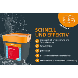 Steinbach | Chlortabs 20g | 5 kg | hochwertige Poolpflege | einfache Dosierung | ideal zur Wasserdesinfektion | langanhaltende Wirkung | perfekte Hygiene für Ihren Pool