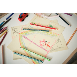 STABILO - Dreikant-Buntstift - Trio dick - 6er Pack - mit 6 verschiedenen Farben