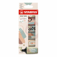 STABILO - Textmarker - BOSS MINI Naturevibes - 6er Pack - 6 Farben