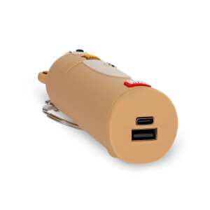Legami - Tragbares Ladegerät - My Super Power, lädt 2 Geräte gleichzeitig, USB-Kabel Typ C im Lieferumfang enthalten, tragbare Powerbank, Durchmesser 3,5 cm, Höhe 11,60 cm, Teddy Bear