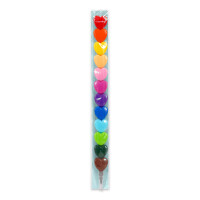 LEGAMI - 12 stapelbare Buntstifte, 12 zum Ausmalen, Buntstifte für Kinder, Pastellkreide in Herzform, Dream in Colour