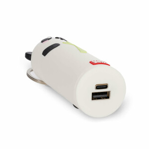 Legami - Tragbares Ladegerät - My Super Power, lädt 2 Geräte gleichzeitig, USB-Kabel Typ C im Lieferumfang enthalten, tragbare Powerbank, Durchmesser 3,5 cm, Höhe 11,60 cm, Panda