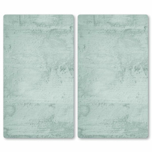 KESPER | Glasschneideplatte/Herdabeckplatte/Buffetplatte, Material: ESG-Sicherheitsglas, Maße: 50 x 28,5 cm, Stärke: 0,4 cm, Fußhöhe: 3 mm, Motivfolie: Beton Grau | 37540 13
