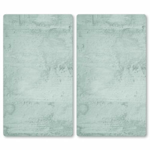 KESPER | Glasschneideplatte/Herdabeckplatte/Buffetplatte, Material: ESG-Sicherheitsglas, Maße: 50 x 28,5 cm, Stärke: 0,4 cm, Fußhöhe: 3 mm, Motivfolie: Beton Grau | 37540 13