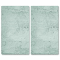 KESPER | Glasschneideplatte/Herdabeckplatte/Buffetplatte, Material: ESG-Sicherheitsglas, Maße: 50 x 28,5 cm, Stärke: 0,4 cm, Fußhöhe: 3 mm, Motivfolie: Beton Grau | 37540 13