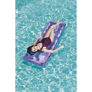Bestway 43015 Luftmatratze Beach Bed | Aufblasbare Pool Liege 188 x 71 cm mit Kopflehne | Badespaß fürs Wasser (lila)